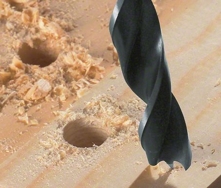 Holzspiralbohrer mit 1/4 Zoll-Sechskantschaft, 2 x 24 x 62 mm<br>