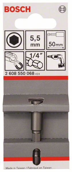 Steckschlüssel, 50 x 5,5 mm, M 3, mit Magnet<br>