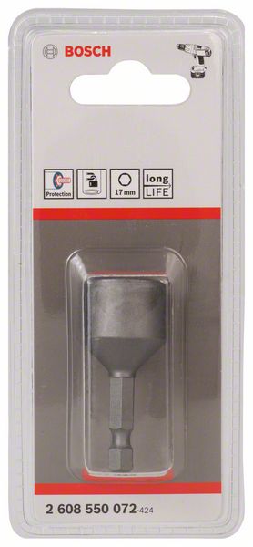 Steckschlüssel, 50 x 17 mm, M 10, mit Magnet<br>