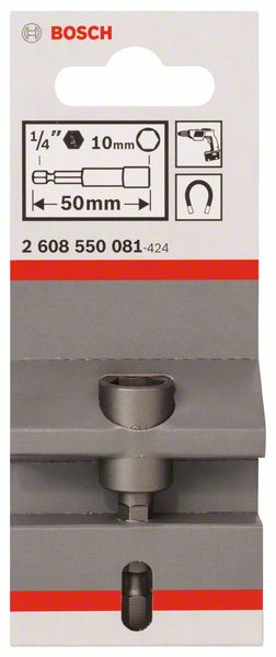 Steckschlüssel, 50 x 10 mm, M 6, mit Magnet<br>
