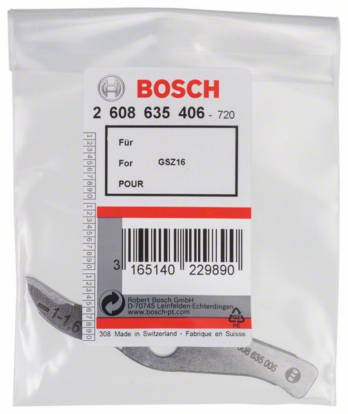 Messer gerade bis 1,6 mm, für Bosch-Schlitzschere GSZ 160 Professional<br>