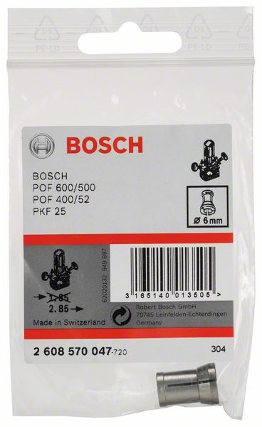 Spannzange ohne Spannmutter, 6 mm, für Bosch-Oberfräse<br>