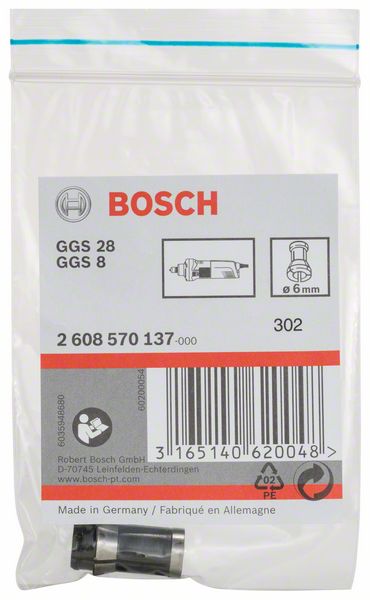 Spannzange ohne Spannmutter, 6 mm, für Bosch-Geradschleifer<br>