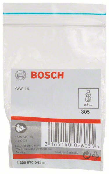 Spannzange mit Spannmutter, 8 mm, für Bosch-Geradschleifer, passend zu GGS 16<br>