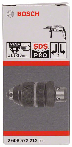 Schnellspannbohrfutter mit Adapter, 1,5 bis 13 mm, SDS plus, für GBH 2-26 DFR<br>