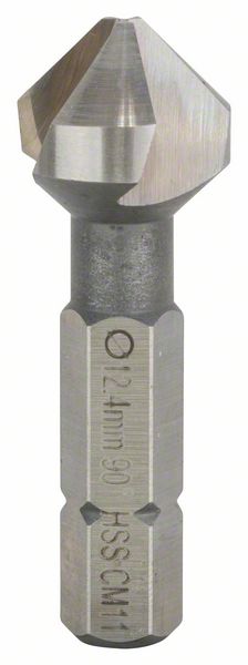 Kegelsenker mit Sechskantschaft, 12,4 mm, M 6, 35 mm, 1/4 Zoll<br>