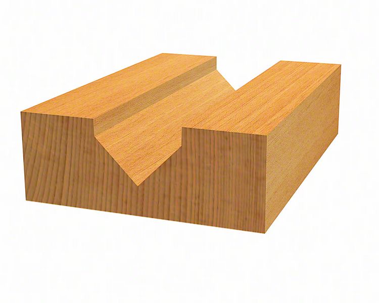 V-Nutfräser Expert for Wood, 8 mm, D 12,7 mm, L 10 mm, G 44,4 mm, 90°<br>