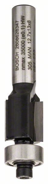 Laminat-Bündigfräser, 8 mm, D1 12,7 mm, L 13 mm, G 56 mm<br>