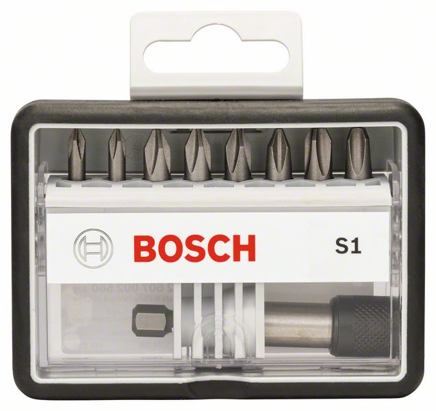 Schrauberbit-Set Robust Line S Extra-Hart, 8 + 1 teilig, 25 mm, PH<br>