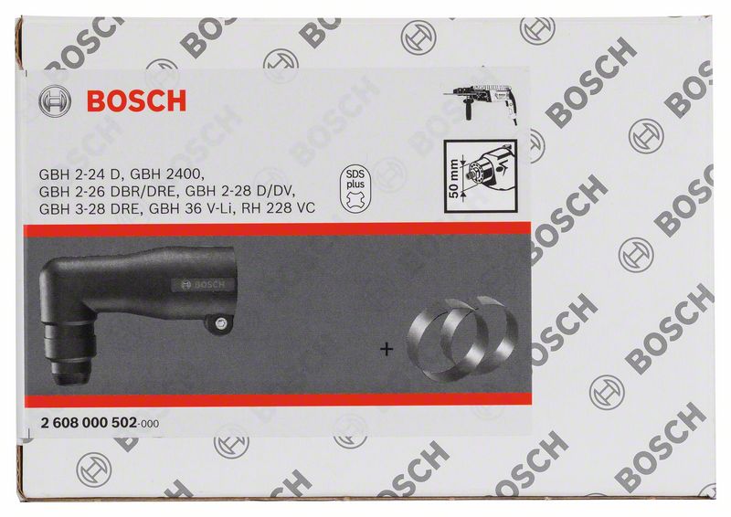 Winkelbohrkopf für leichte Bohrhämmer mit SDS plus Werkzeughalter, 50 mm<br>