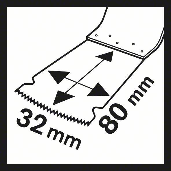 BIM Tauchsägeblatt MAIZ 32 APB, Wood and Metal, 80 x 32 mm, 1er-Pack<br>