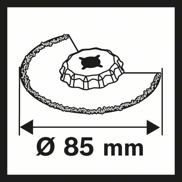 Carbide-RIFF Segmentsägeblatt ACZ 85 RT3, 85 mm, 1er-Pack<br>