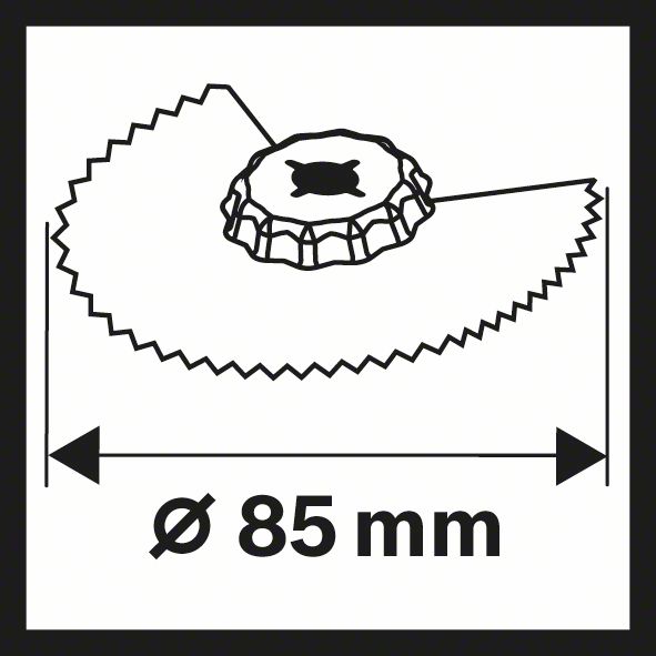 BIM-TiN Segmentsägeblatt ACZ 85 EIB, Multi Material, 85 mm, 1er-Pack<br>