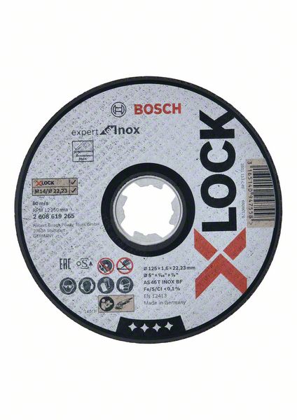 Trennscheibe X-LOCK gerade Expert for Inox AS 46 T INOX BF, 125 x 22,23 x 1,6 mm<br>
