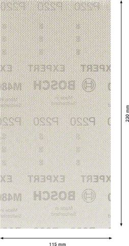 Expert M480 Schleifnetz für Schwingschleifer, 115 x 230 mm, G 220, 50-tlg.<br>