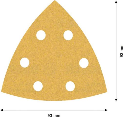 Expert C470 Schleifpapier für Deltaschleifer, 93 mm, G 180, 5 Stück<br>