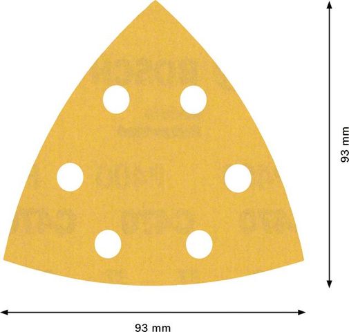 Expert C470 Schleifpapier für Deltaschleifer, 93 mm, G 400, 5 Stück<br>