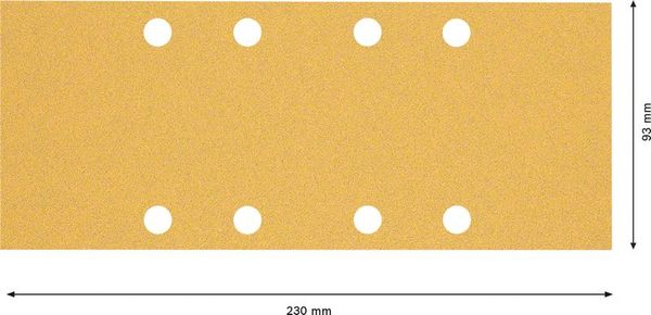 Expert C470 Schleifpapier mit 8 Löchern für Schwingschleifer, 93 x 230 mm, G 80, 10-tlg.<br>