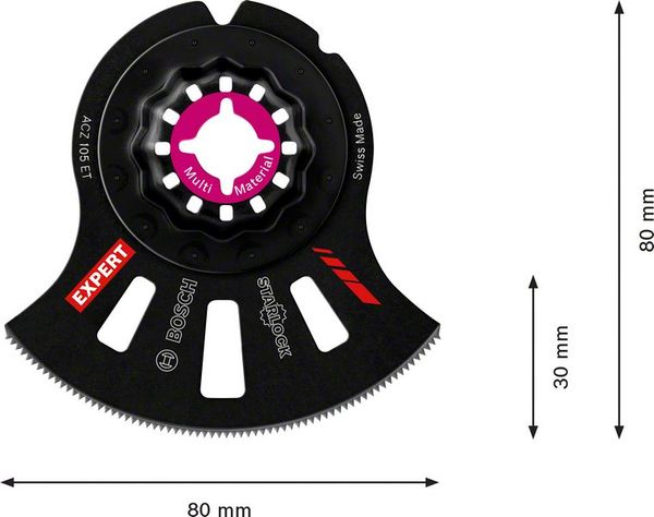 Expert MultiMaterial Segment Blade (Segmentsägeblatt) ACZ 105 ET Blatt für Multifunktionswerkzeuge, 1 Stück<br>