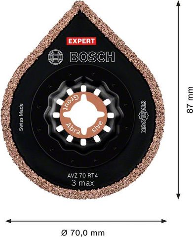 Expert 3 max AVZ 70 RT4 Platte zum Entfernen von Fugen für Multifunktionswerkzeuge, 70 mm<br>