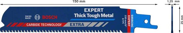 Expert `Thick Tough Metal- S 955 CHC Säbelsägeblatt, 10 Stück<br>