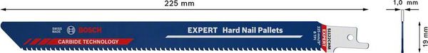Expert `Hard Nail Pallets- S 1122 CHM Säbelsägeblatt, 10 Stück<br>