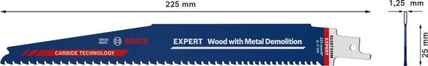 Expert `Wood with Metal Demolition- S 1167 XHM Säbelsägeblatt, 3 Stück<br>