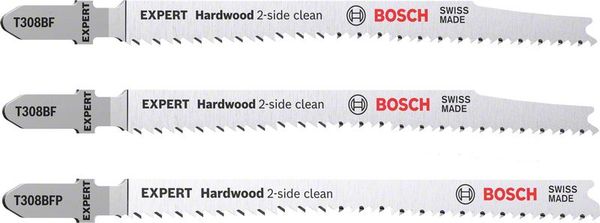 Expert `Hardwood 2-side clean` Stichsägeblatt-Set, 2-tlg., T308BF/BFP<br>