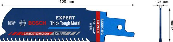 Expert `Thick Tough Metal- S 555 CHC Säbelsägeblatt, 1 Stück<br>