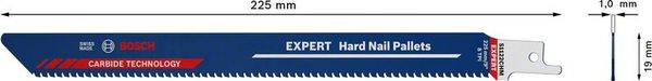 Expert `Hard Nail Pallets- S 1122 CHM Säbelsägeblatt, 1 Stück<br>