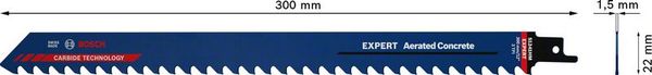 Expert `Aerated Concrete- S 1241 HM Säbelsägeblatt, 10 Stück<br>