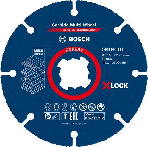 Expert Carbide Multi Wheel X-LOCK Trennscheibe, 115 mm, 22,23 mm<br>