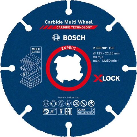 Expert Carbide Multi Wheel X-LOCK Trennscheibe, 125 mm, 22,23 mm<br>