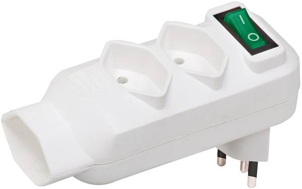 brennenstuhl Abzweigstecker 2+1-fach mit Schalter, 350° drehbar *CH*<br>