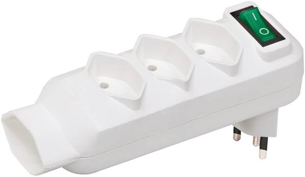 brennenstuhl Abzweigstecker 3+1-fach weiss mit Schalter, 350° drehbar *CH*<br>