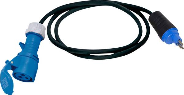 brennenstuhl Adapterleitung (Gummi-Neopren), CEE-Kupplung 230V/16A, T23 Stecker (IP55), Kabel 1.5m H07RN-F 3G2.5 schwarz<br>