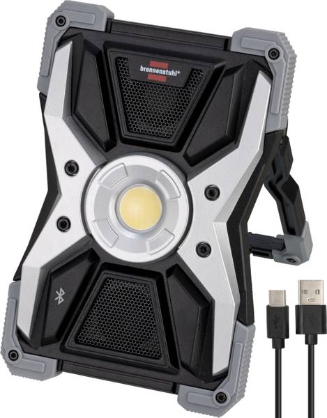 brennenstuhl Akku LED Arbeitsstrahler RUFUS 3010 MA, 3000lm, IP65, mit Bluetooth® Lautsprecher<br>