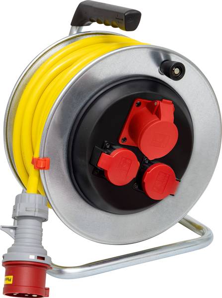 brennenstuhl BAT SK 290 CEE-Kabelrolle, 2x Steckdose T25, 1x CEE-Steckdose 400V/16A, CEE-Stecker 400V/16A, 25m N07V3V3-F 5G2,5 g<br>