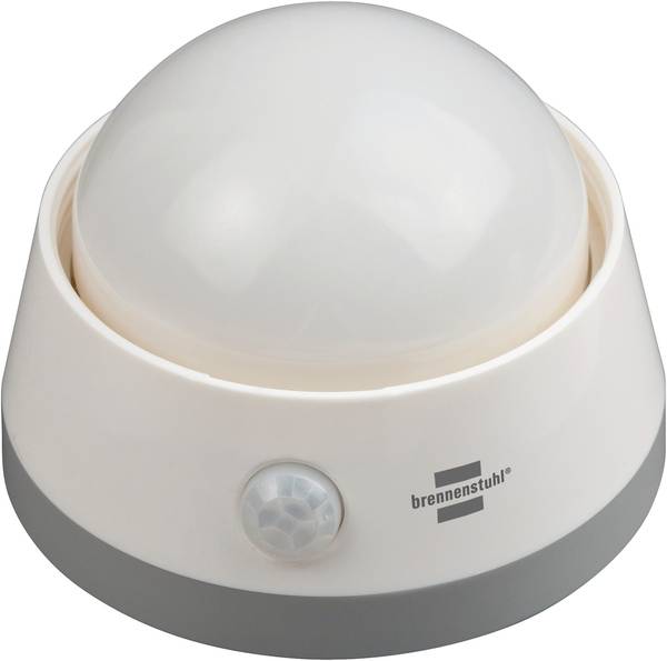 brennenstuhl Batterie LED-Nachtlicht NLB 02 BS mit Infrarot-Bewegungsmelder und Push-Schalter 2 LED 60lm 3x AA (enthalten)<br>