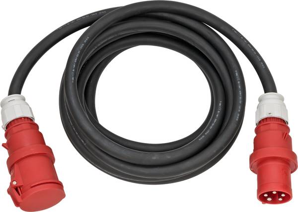 brennenstuhl CEE Verlängerungskabel (Gummi), CEE-Kupplung und CEE-Stecker 400V/63A, Kabel 20m H07RN-F 5G16,0 schwarz<br>