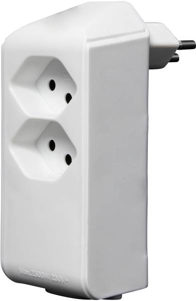brennenstuhl cleverLINE Abzweigstecker 2+1 fach weiss, drehbar bis 300° ohne Aufhänger *CH*<br>