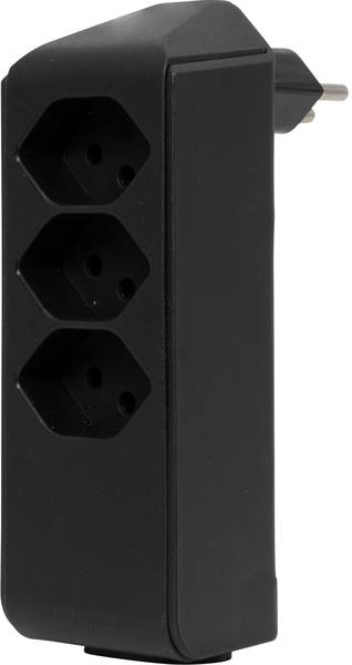 brennenstuhl cleverLINE Abzweigstecker 3+1 fach schwarz, drehbar bis 300° ohne Aufhänger *CH*<br>
