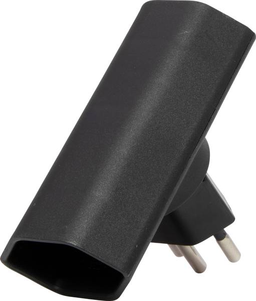 brennenstuhl cleverLINE Abzweigstecker flach 2-fach schwarz, drehbar bis 300° *CH*<br>