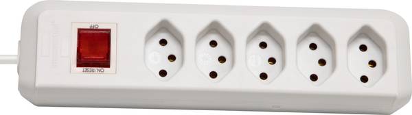 brennenstuhl cleverLINE Steckdosenleiste 5-fach weiss 1,5m H05VV-F 3G1,0 mit Schalter *CH*<br>