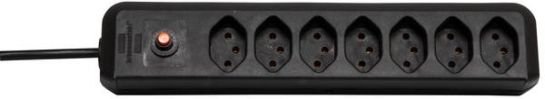 brennenstuhl cleverLINE Steckdosenleiste 7-fach schwarz 2m H05VV-F 3G1,0 *CH*<br>