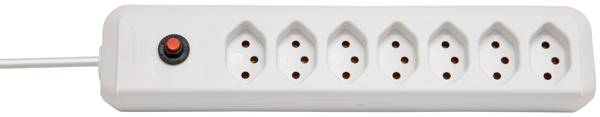 brennenstuhl cleverLINE Steckdosenleiste 7-fach weiss 2m H05VV-F 3G1,0 *CH*<br>
