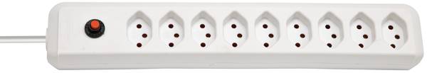 brennenstuhl cleverLINE Steckdosenleiste 9-fach weiss 2m H05VV-F 3G1,0 *CH<br>