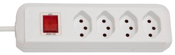 brennenstuhl cleverLINE Steckdosenleiste mit Schalter 4-fach weiss 3m H05VV-F 3G1,0 *CH*<br>