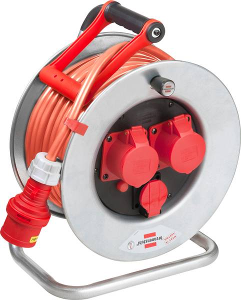 brennenstuhl Garant SK 320 Kabelrolle, 1x Steckdose T25 (IP55), 2x CEE-Steckdose 400V/16A, CEE-Stecker 400V/16A, 33m AT-N07V3V3-<br>