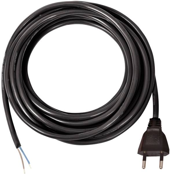 brennenstuhl Gummi-Neopren Anschlussleitung, 2-polig 5m schwarz H07RN-F 2x1,5<br>